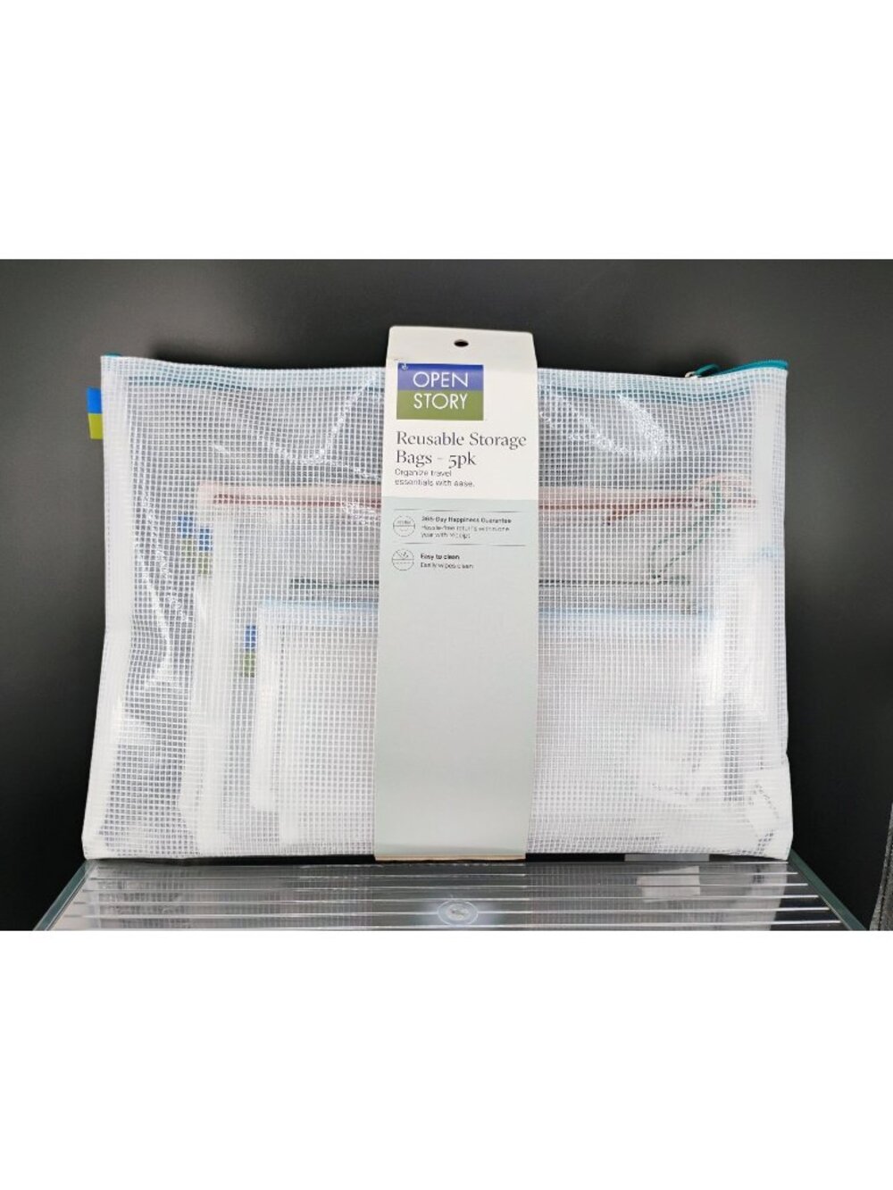 Open Story Reusable 5-Pack Storage Bags For Travel & Organization